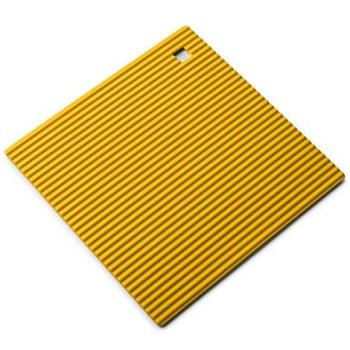 Heat‑Proof Silicone Square Trivet, 18 cm (Mustard)