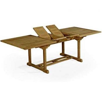 Table de Jardin Extensible Teck Milan 180/240 cm