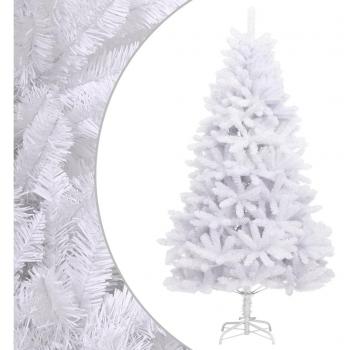 Sapin de Noël à charnières avec support blanc 240 cm