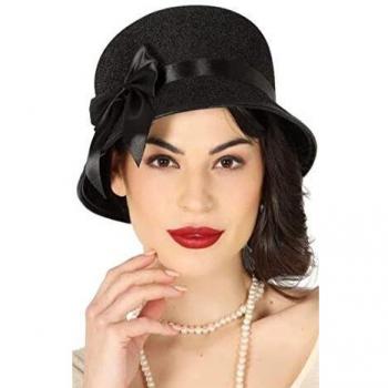 Cappello elegante nero anni '20