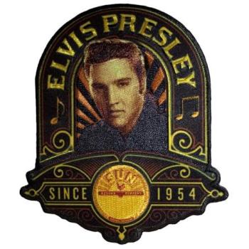 Classic Black Elvis Studio Portrait Patch – Hand‑Woven