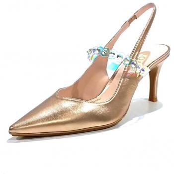 Zapato Lodi de vestir para mujer, color metal