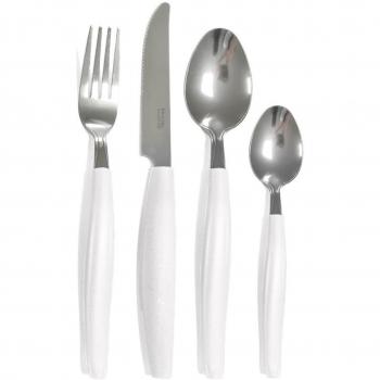 Colección de cubiertos maple crema 24 piezas, ideal para 6 personas