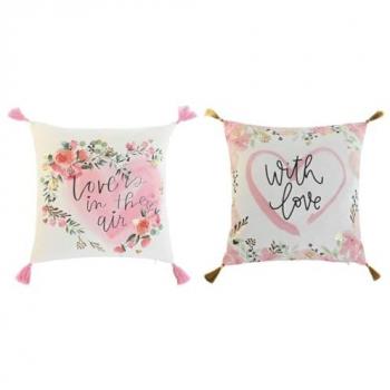 Romantische Kissen HOME ESPRIT 45 x 45 cm (2 Stück)