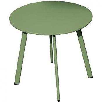 PROLOISIRS Table basse de jardin Massaï ø 45 cm en acier époxy