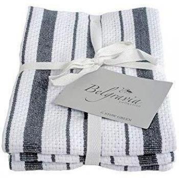Stow Green Set of 2 Grey Tea Towels