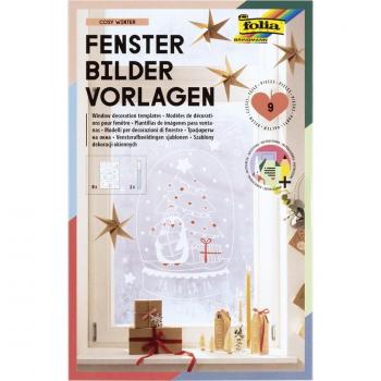 Folia COSY WINTER Fensterbilder-Vorlagen inkl. Kreide