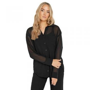 Chemise Georgette Longue Noire Tall Sally