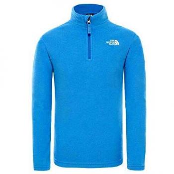 The North Face Kinder Y Glacier 1/4 Zip Clear Lake Blauer Flis XL