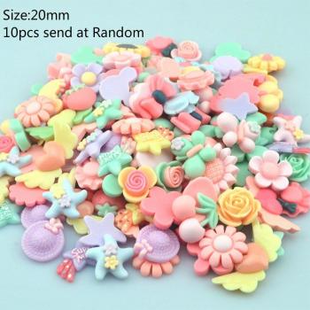 10PCS Flatback Flower Cabochon Set