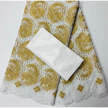 Tissu Riches Dentelles Africaines – Bazin et Brocart YA379