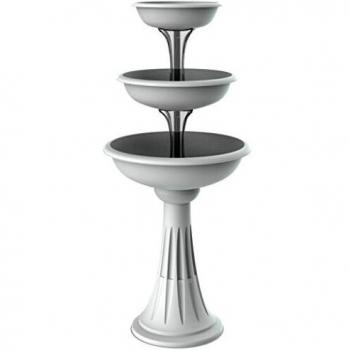 Jardinière Design Trevy en Céramique, Coloris Blanc, Ø 50 cm, Hauteur 114 cm