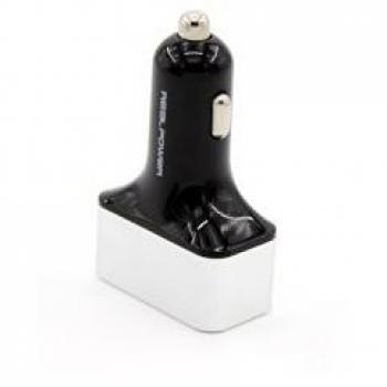 RealPower 4‑Port USB Autoschalter, Schwarz