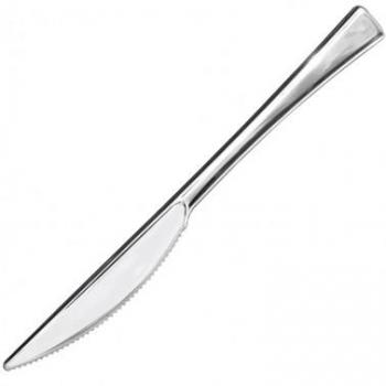 Coltello Metal 190 mm, confezione da 50 pezzi, colore grigio metallico, marca Gold-Plast