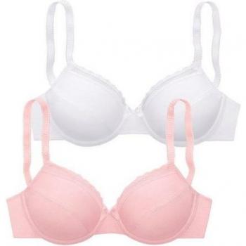 Nuance Klassischer Bügel-BH, Damen, 95B, rosa/weiß