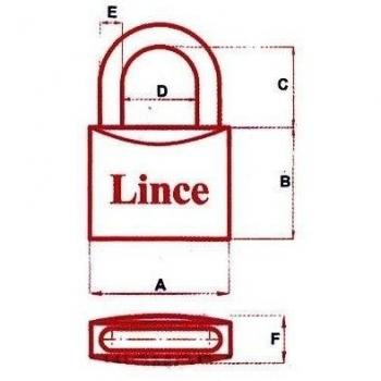 Candado Lince 40mm Llaves Iguales