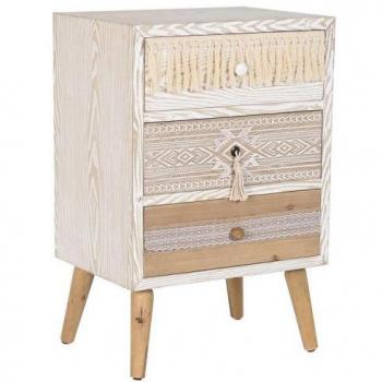 Mesa de Cabeceira DKD Home Decor Design Abeto (48 x 35 x 72 cm)