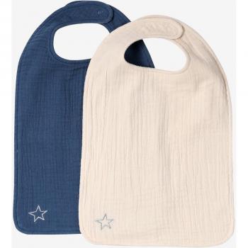 Lot de 2 bavoirs en coton gaze