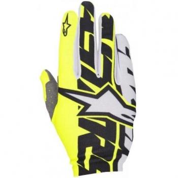 Alpinestars Guantes MX/MTB Dune L 2017 Negro, Amarillo Neón Blanco