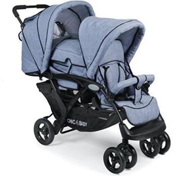 CHIC 4 BABY 274 55 Geschwisterwagen Duo, Jeans hellblau/blau