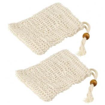 Lot de 2 sacs à savons solides en sisal Fackelmann