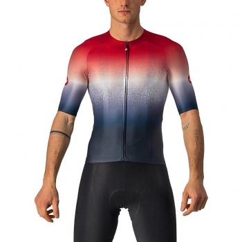 Castelli Savile Blue/Pro Red Aero Race 6.0 Jersey