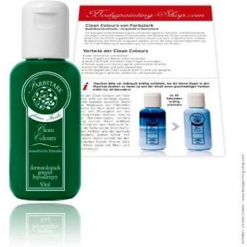Farbstark Clean Colours Bodypainting Dunkelgrün 50 ml