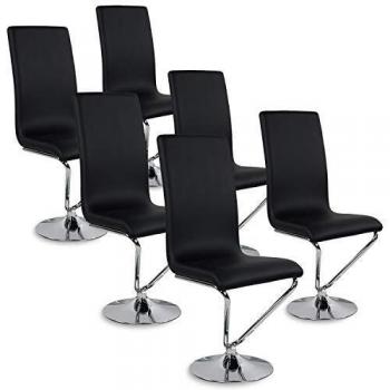 Ensemble de 6 chaises design Colami Noir