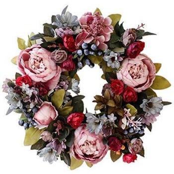 Farmhouse Peony Vines Wreath