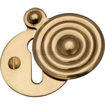 Shiny Brass Reeded Cover Plate