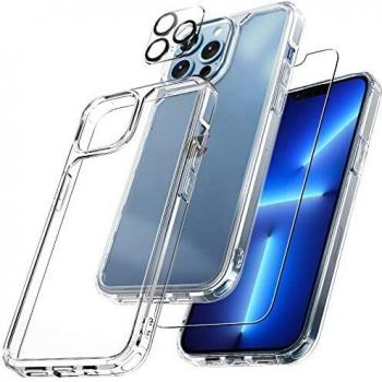 Tauri Clear [5 in 1] Defender Case for iPhone 13 Pro, 6.1 Inch
