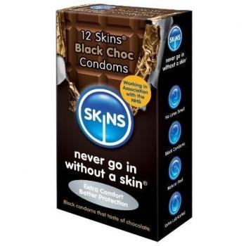 Skins Condoms in Chocolate Flavor, No Latex Odor, Easy Glide, Thin Design, Realistic Feel (24 Count)