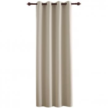 Deconovo UK Silver Eyelet Ready Made Blackout Curtains