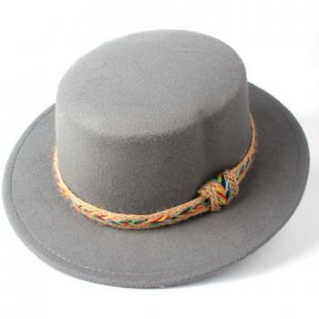 Sombrero Casual Fedora de Lana Negra