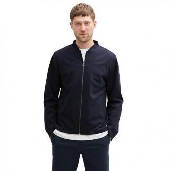 Tom Tailor Sakko mit Piqué-Body & Bomberkragen – Blau, L