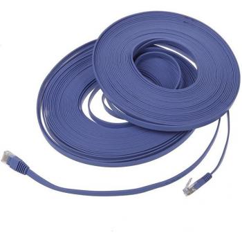 CAT6 20M Flat RJ45 Ethernet Cable Blue