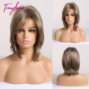 TINY LANA Cosplay Hair Wig with Brown and Blonde Mix