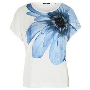 Zero Satin Blossom Top – Damen, 42, patch creamblau, ohne Futter