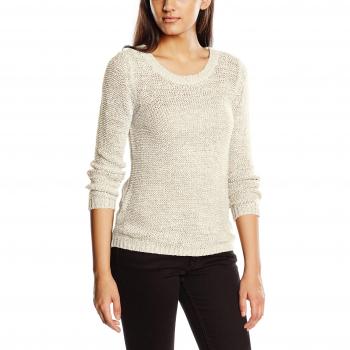 ONLY Damen Onlgeena XO L/S Pullover Knt Noos Elfenbein