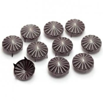 Black Parasol Rivet Fasteners Ø8 with 4-Prong Design – Artisan Graine
