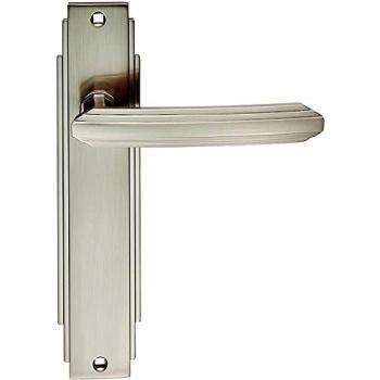 PAIR Line Stainless Nickel Latch Backplate Featuring Loops – 205 × 45 mm