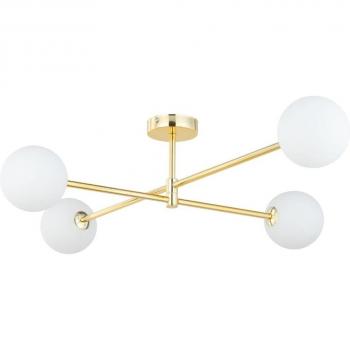 Famlights | Mary Deckenlampe Gold und Weiß G9