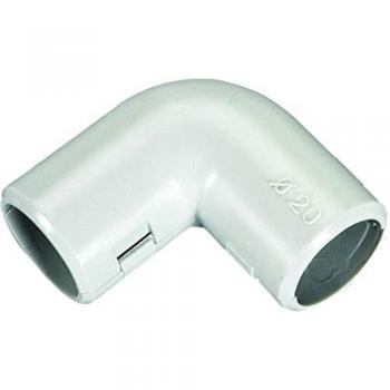 Electraline 80689 Curva Piana Ispezionabile 25 mm Grigio