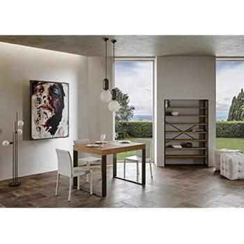 Tavolo Tecno Premium allungabile quercia natura 90x130 antracite