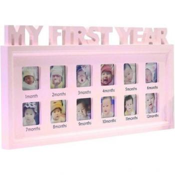 DIY 0‑12 Monate Baby‑Fotokader „Mein erstes Jahr“ – Kunststoff‑Speicher für Erinnerungen