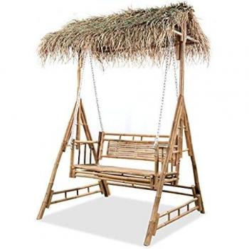 VidaXL Balancelle 2 Places avec Bambou et Palmier 202 cm
