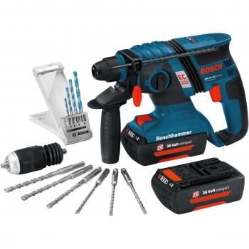 Bosch GBH 36 V EC MD Compact Brushless 36V Li-ion SDS Plus Rotary Hammer Drill (2 x 2Ah Batteries)
