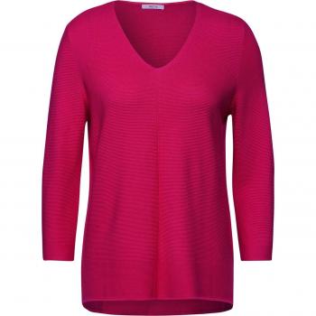 Cecil Damen Pullover mit 3/4 Arm und V-Ausschnitt, pink sorbet, M