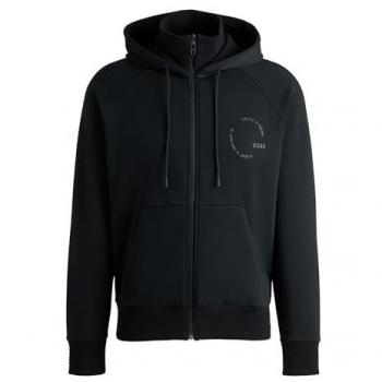 Felpa Con Zip Nera Boss Snuggel M