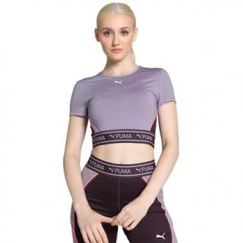 Camiseta de fitness Puma Strong Baby manga corta lila M